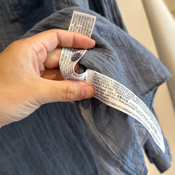 Massimo Dutti Charcoal Button Down Casual Shirt - Picture 7 of 9